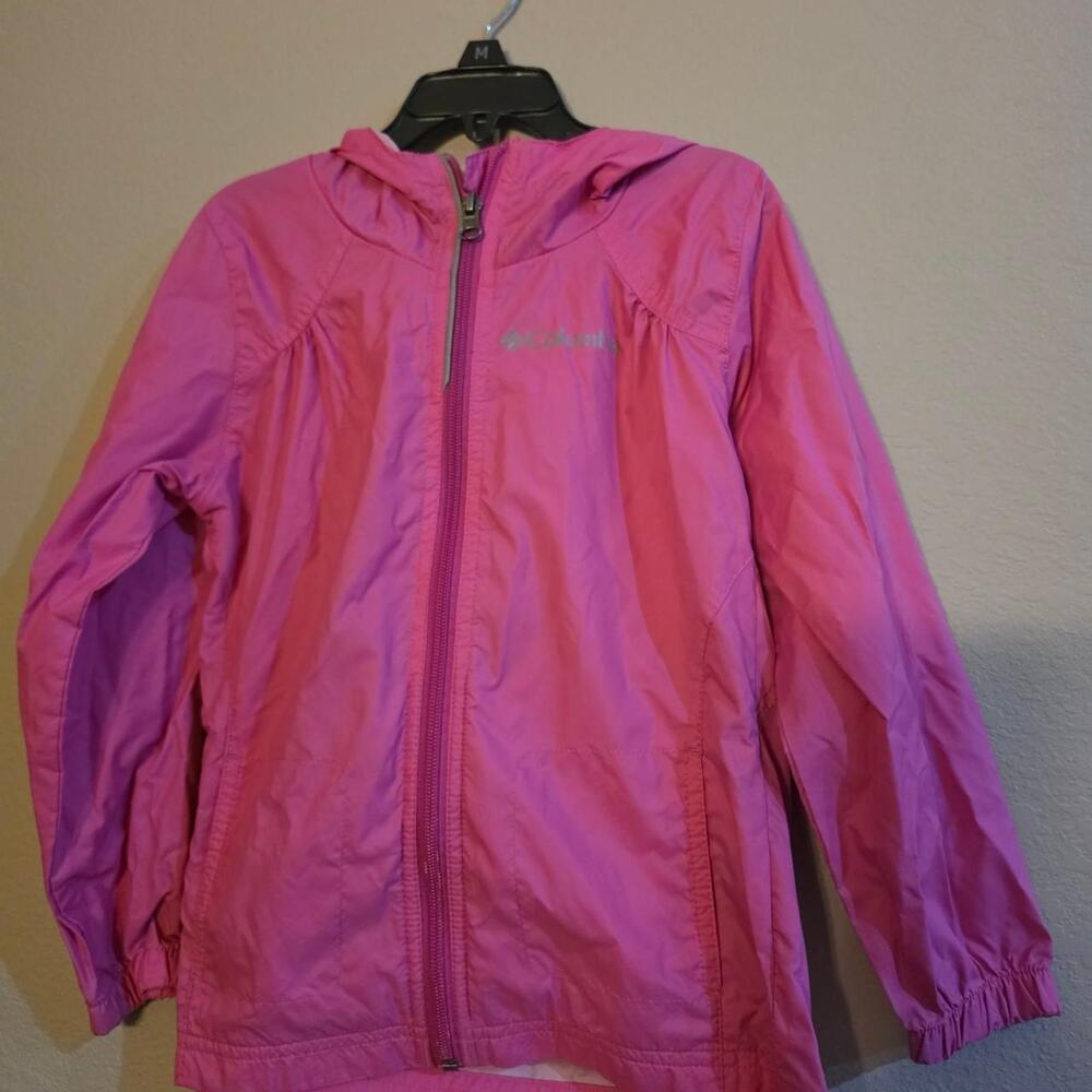 Columbia sportswear pink windbreaker jacket